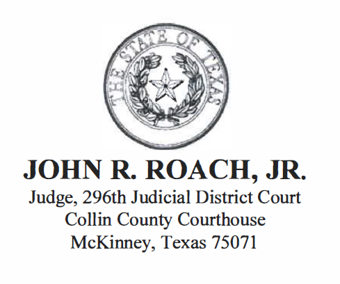 John R. Roach 296th District Court