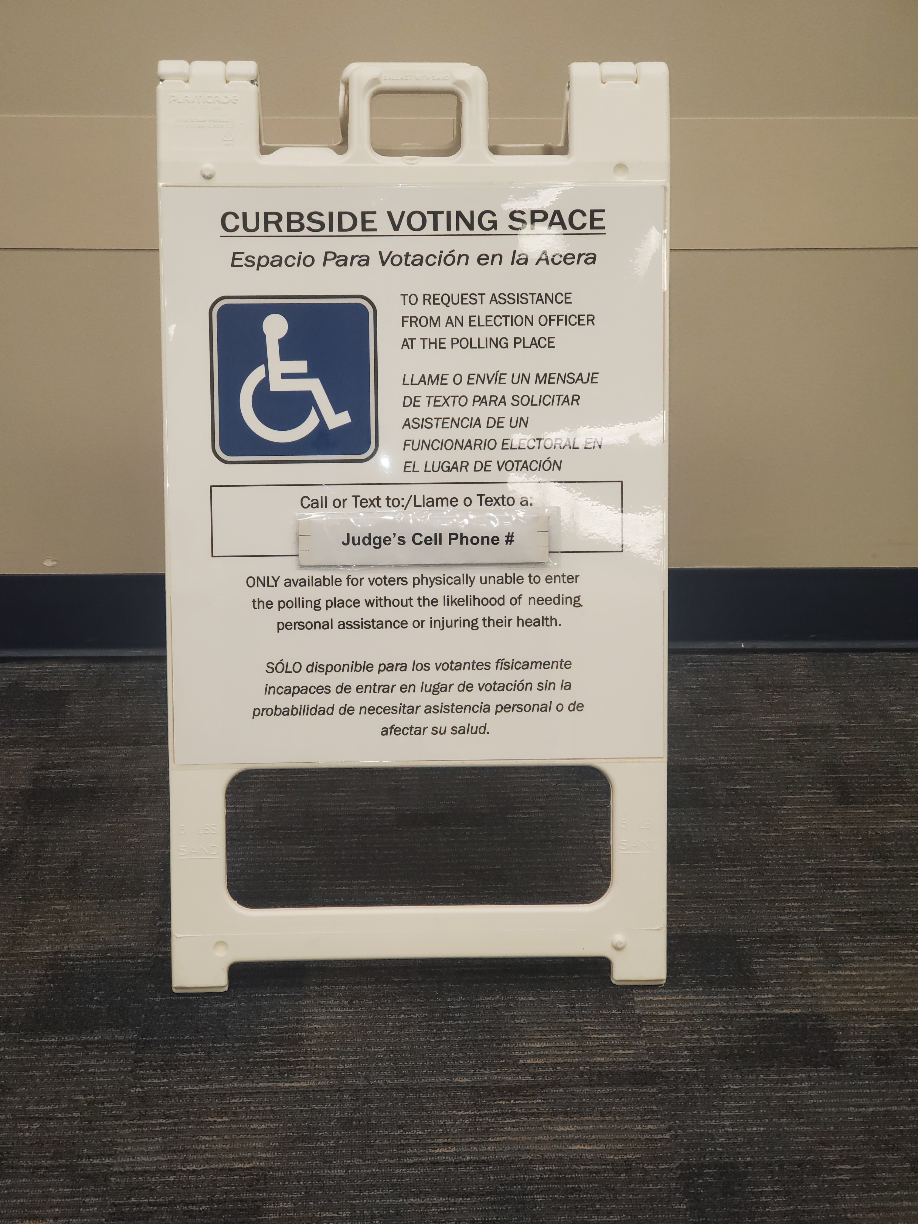 Curbside Voting Space
