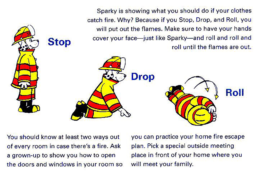 Sparky Stop Drop and Roll Image